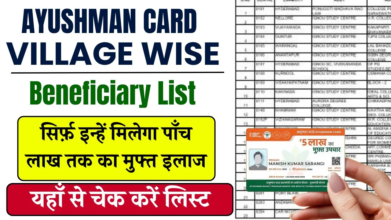 Ayushman Card Village Wise Beneficiary List