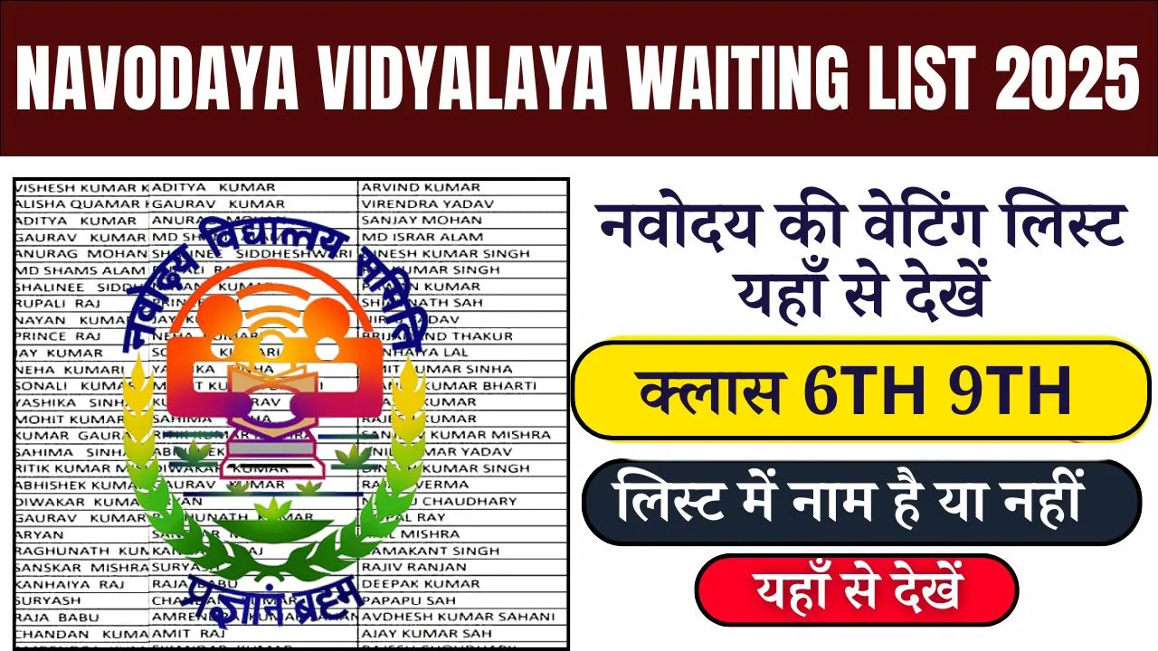 Navodaya Vidyalaya Waiting List