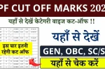 RPF Cut Off Marks 2025
